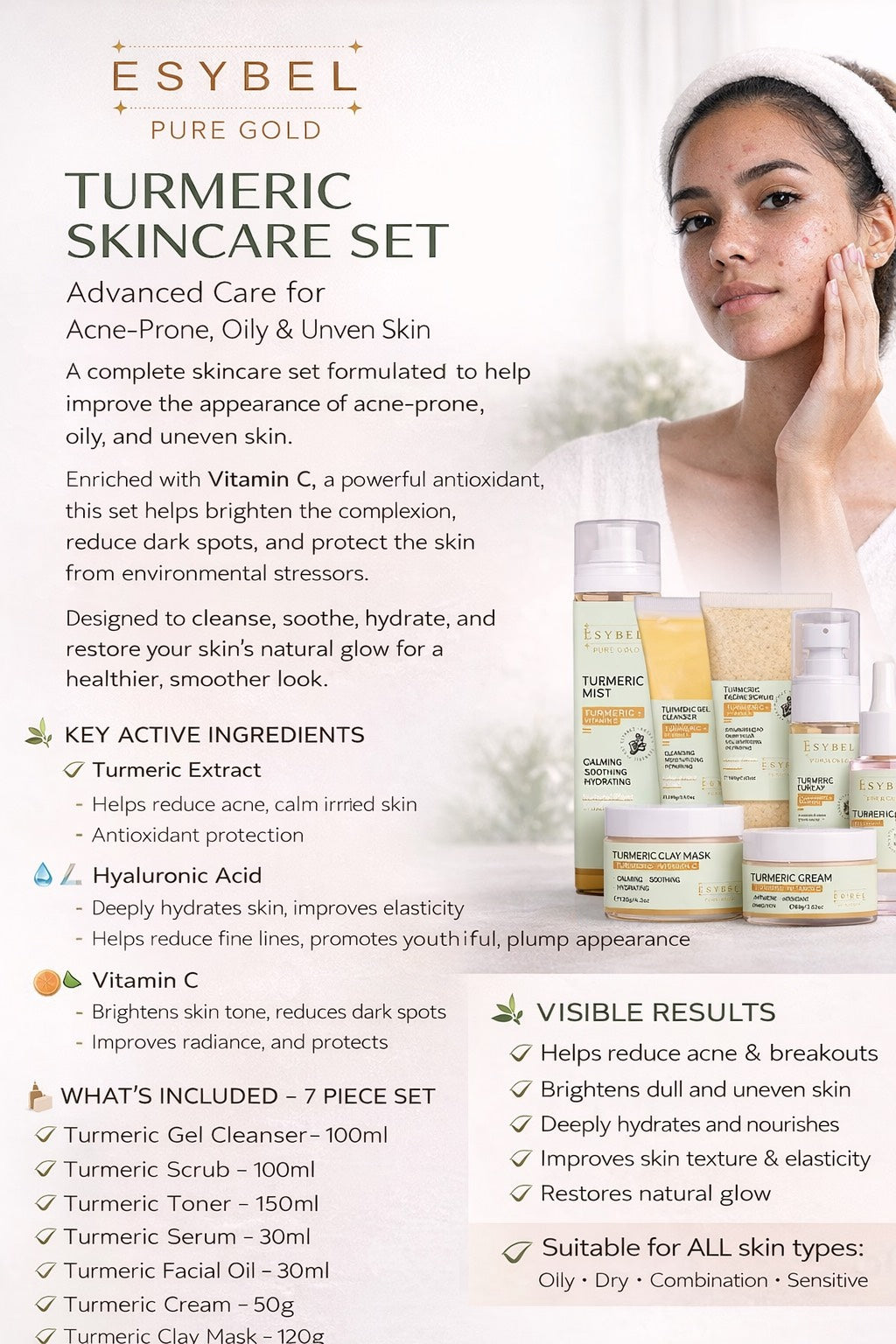ESYBEL PURE GOLD TUMERIC SKINCARE SET
